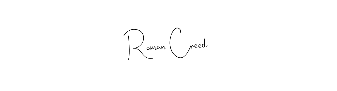 Make a beautiful signature design for name Roman Creed. With this signature (Andilay-7BmLP) style, you can create a handwritten signature for free. Roman Creed signature style 4 images and pictures png