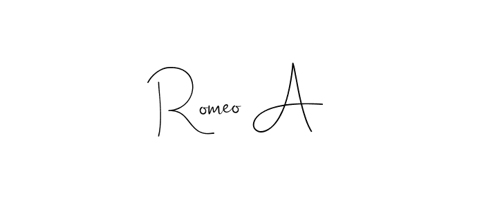 How to Draw Romeo A signature style? Andilay-7BmLP is a latest design signature styles for name Romeo A. Romeo A signature style 4 images and pictures png