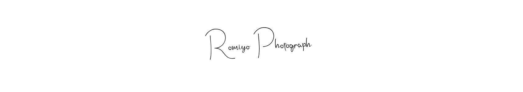 Use a signature maker to create a handwritten signature online. With this signature software, you can design (Andilay-7BmLP) your own signature for name Romiyo Photograph. Romiyo Photograph signature style 4 images and pictures png