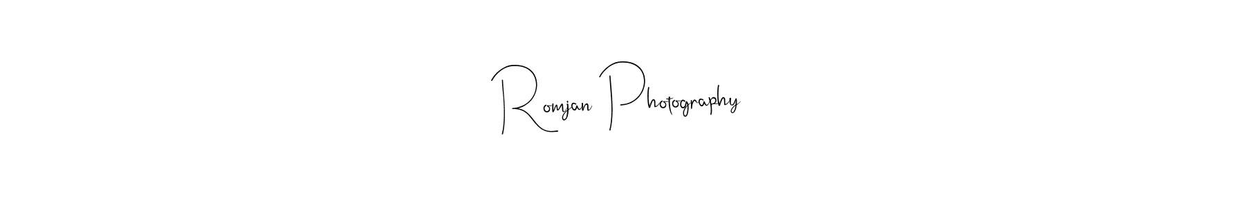 Also we have Romjan Photography name is the best signature style. Create professional handwritten signature collection using Andilay-7BmLP autograph style. Romjan Photography signature style 4 images and pictures png