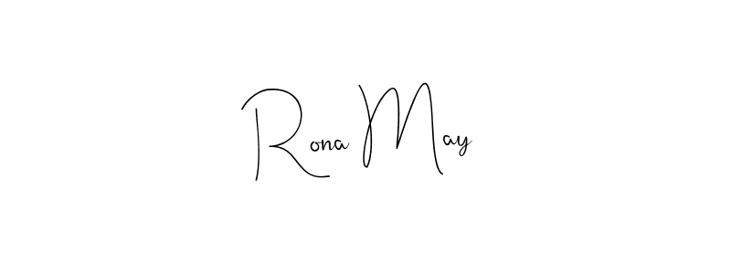 The best way (Andilay-7BmLP) to make a short signature is to pick only two or three words in your name. The name Rona May include a total of six letters. For converting this name. Rona May signature style 4 images and pictures png