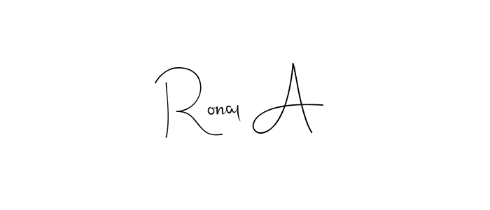 Use a signature maker to create a handwritten signature online. With this signature software, you can design (Andilay-7BmLP) your own signature for name Ronal A. Ronal A signature style 4 images and pictures png