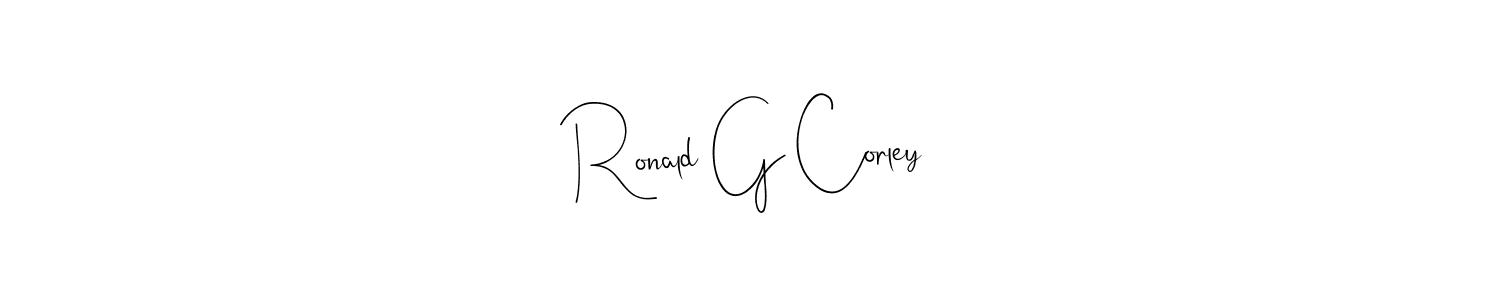 Make a beautiful signature design for name Ronald G Corley. Use this online signature maker to create a handwritten signature for free. Ronald G Corley signature style 4 images and pictures png
