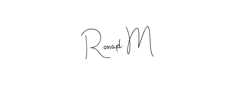 Use a signature maker to create a handwritten signature online. With this signature software, you can design (Andilay-7BmLP) your own signature for name Ronald M. Ronald M signature style 4 images and pictures png