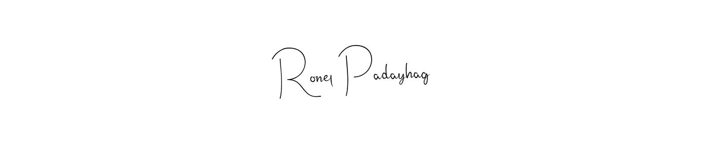 Design your own signature with our free online signature maker. With this signature software, you can create a handwritten (Andilay-7BmLP) signature for name Ronel Padayhag. Ronel Padayhag signature style 4 images and pictures png