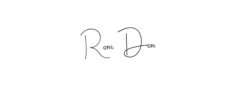 This is the best signature style for the Roni Don name. Also you like these signature font (Andilay-7BmLP). Mix name signature. Roni Don signature style 4 images and pictures png