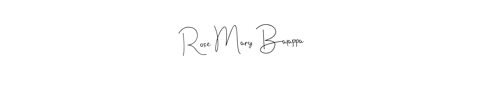 Make a beautiful signature design for name Rose Mary Balappa. With this signature (Andilay-7BmLP) style, you can create a handwritten signature for free. Rose Mary Balappa signature style 4 images and pictures png