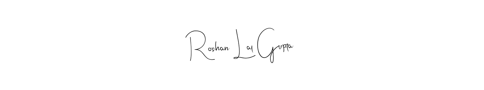 Use a signature maker to create a handwritten signature online. With this signature software, you can design (Andilay-7BmLP) your own signature for name Roshan Lal Gupta. Roshan Lal Gupta signature style 4 images and pictures png