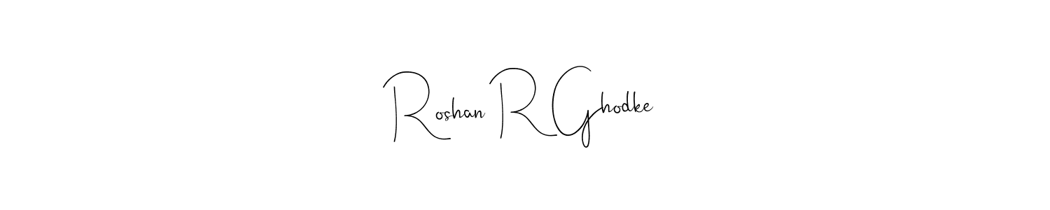 You can use this online signature creator to create a handwritten signature for the name Roshan R Ghodke. This is the best online autograph maker. Roshan R Ghodke signature style 4 images and pictures png