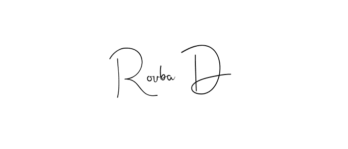 Make a beautiful signature design for name Rouba D. Use this online signature maker to create a handwritten signature for free. Rouba D signature style 4 images and pictures png