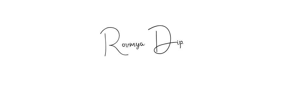 How to Draw Roumya Dip signature style? Andilay-7BmLP is a latest design signature styles for name Roumya Dip. Roumya Dip signature style 4 images and pictures png