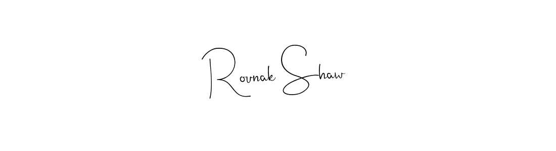 This is the best signature style for the Rounak Shaw name. Also you like these signature font (Andilay-7BmLP). Mix name signature. Rounak Shaw signature style 4 images and pictures png