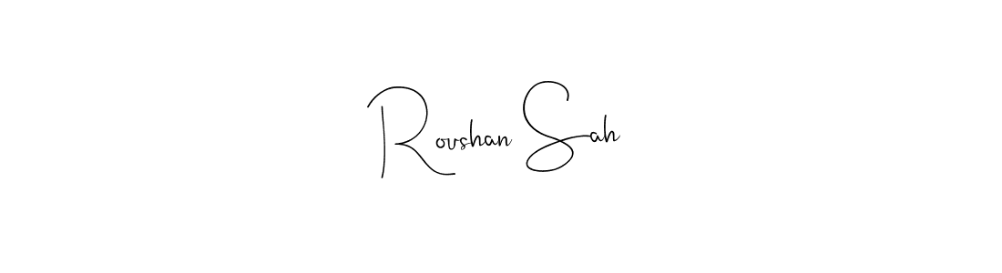 You should practise on your own different ways (Andilay-7BmLP) to write your name (Roushan Sah) in signature. don't let someone else do it for you. Roushan Sah signature style 4 images and pictures png