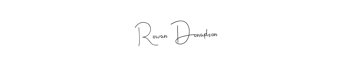 The best way (Andilay-7BmLP) to make a short signature is to pick only two or three words in your name. The name Rowan Donaldson include a total of six letters. For converting this name. Rowan Donaldson signature style 4 images and pictures png