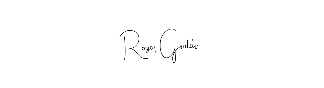 It looks lik you need a new signature style for name Royal Guddu. Design unique handwritten (Andilay-7BmLP) signature with our free signature maker in just a few clicks. Royal Guddu signature style 4 images and pictures png