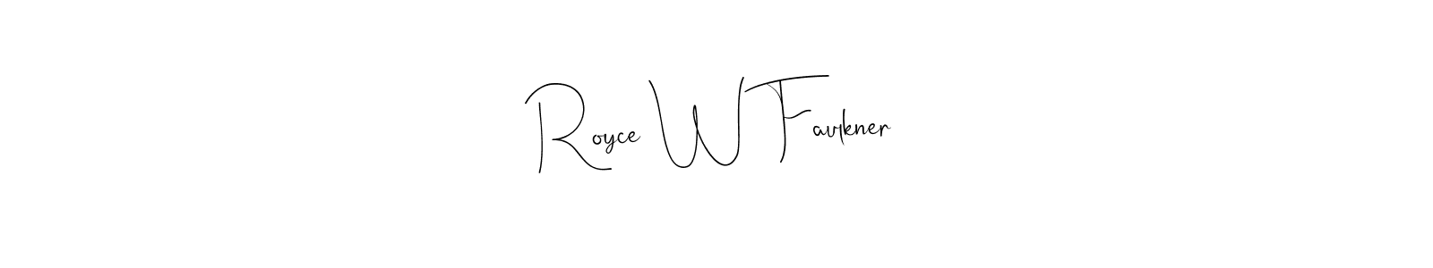 Use a signature maker to create a handwritten signature online. With this signature software, you can design (Andilay-7BmLP) your own signature for name Royce W Faulkner. Royce W Faulkner signature style 4 images and pictures png