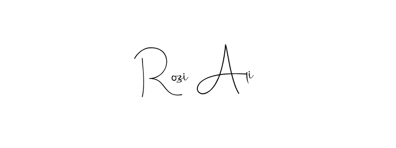Also You can easily find your signature by using the search form. We will create Rozi Ali name handwritten signature images for you free of cost using Andilay-7BmLP sign style. Rozi Ali signature style 4 images and pictures png