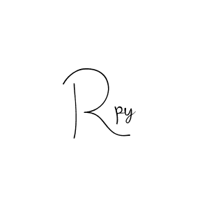How to make Rpy signature? Andilay-7BmLP is a professional autograph style. Create handwritten signature for Rpy name. Rpy signature style 4 images and pictures png