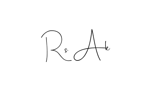 Also You can easily find your signature by using the search form. We will create Rs Ak name handwritten signature images for you free of cost using Andilay-7BmLP sign style. Rs Ak signature style 4 images and pictures png