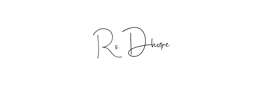 How to Draw Rs Dhotre signature style? Andilay-7BmLP is a latest design signature styles for name Rs Dhotre. Rs Dhotre signature style 4 images and pictures png