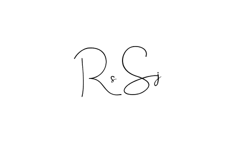 How to make Rs Sj name signature. Use Andilay-7BmLP style for creating short signs online. This is the latest handwritten sign. Rs Sj signature style 4 images and pictures png