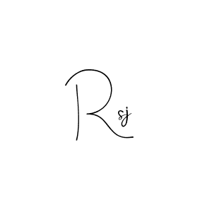 How to make Rsj signature? Andilay-7BmLP is a professional autograph style. Create handwritten signature for Rsj name. Rsj signature style 4 images and pictures png