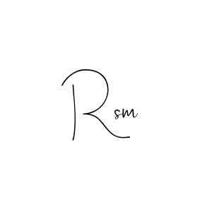 Create a beautiful signature design for name Rsm. With this signature (Andilay-7BmLP) fonts, you can make a handwritten signature for free. Rsm signature style 4 images and pictures png