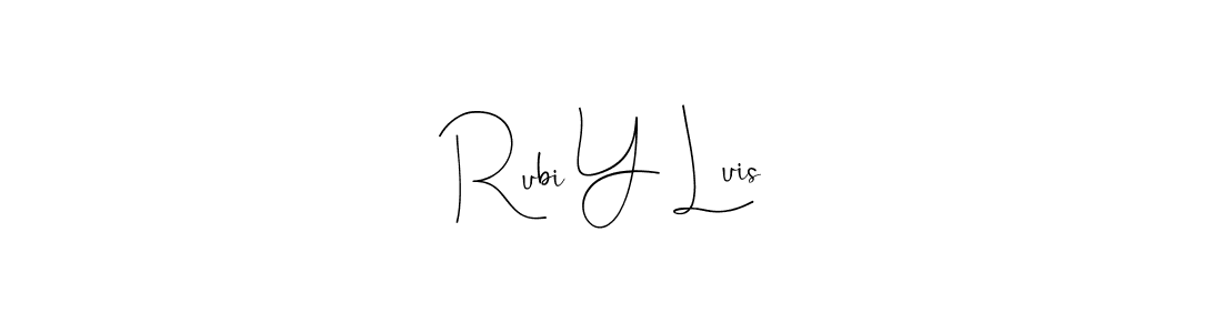 How to Draw Rubi Y Luis signature style? Andilay-7BmLP is a latest design signature styles for name Rubi Y Luis. Rubi Y Luis signature style 4 images and pictures png