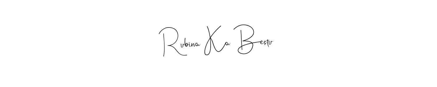 Check out images of Autograph of Rubina Ka Bestu name. Actor Rubina Ka Bestu Signature Style. Andilay-7BmLP is a professional sign style online. Rubina Ka Bestu signature style 4 images and pictures png
