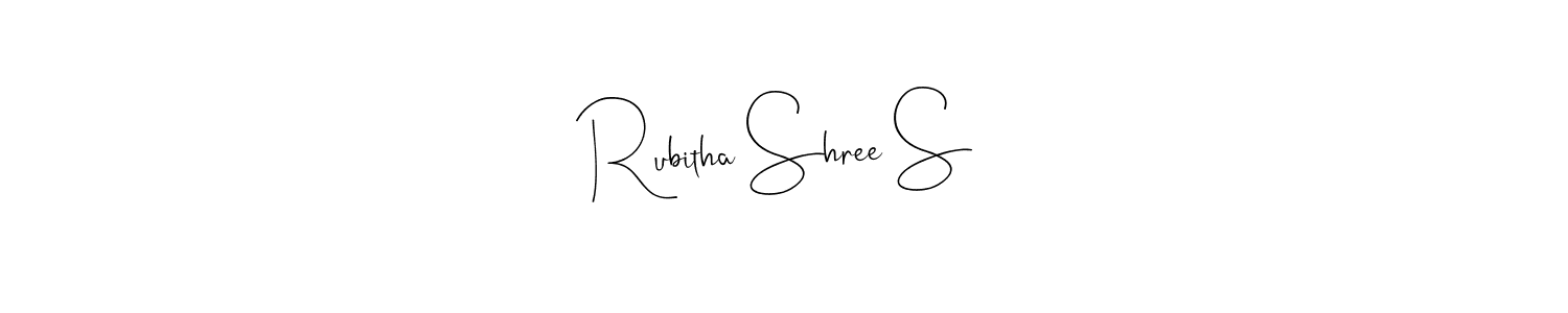 Make a beautiful signature design for name Rubitha Shree S. With this signature (Andilay-7BmLP) style, you can create a handwritten signature for free. Rubitha Shree S signature style 4 images and pictures png