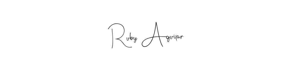 if you are searching for the best signature style for your name Ruby Aguilar. so please give up your signature search. here we have designed multiple signature styles  using Andilay-7BmLP. Ruby Aguilar signature style 4 images and pictures png