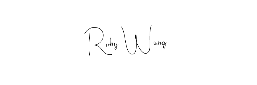 How to make Ruby Wang signature? Andilay-7BmLP is a professional autograph style. Create handwritten signature for Ruby Wang name. Ruby Wang signature style 4 images and pictures png