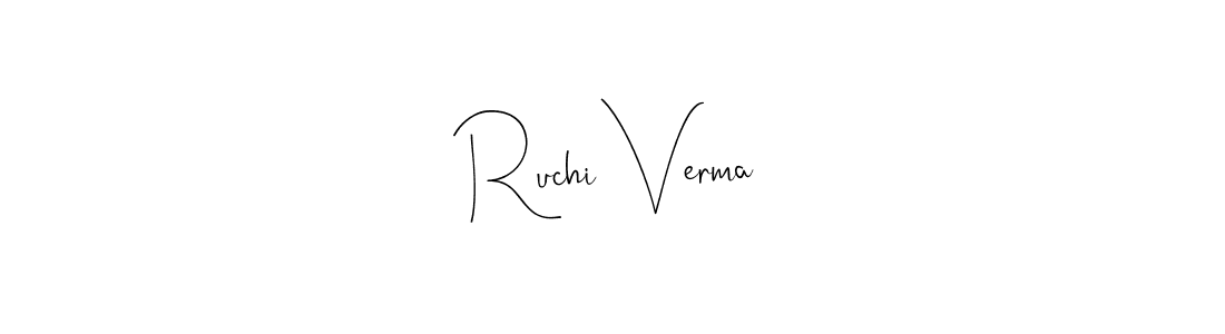 Make a beautiful signature design for name Ruchi Verma. With this signature (Andilay-7BmLP) style, you can create a handwritten signature for free. Ruchi Verma signature style 4 images and pictures png