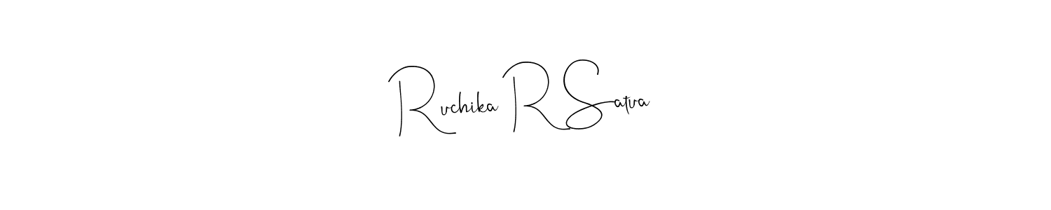 Design your own signature with our free online signature maker. With this signature software, you can create a handwritten (Andilay-7BmLP) signature for name Ruchika R Satua. Ruchika R Satua signature style 4 images and pictures png