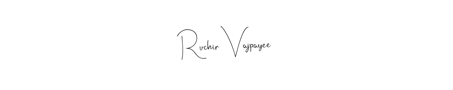 How to make Ruchir Vajpayee signature? Andilay-7BmLP is a professional autograph style. Create handwritten signature for Ruchir Vajpayee name. Ruchir Vajpayee signature style 4 images and pictures png