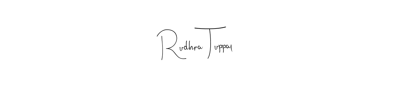 Use a signature maker to create a handwritten signature online. With this signature software, you can design (Andilay-7BmLP) your own signature for name Rudhra Tuppal. Rudhra Tuppal signature style 4 images and pictures png