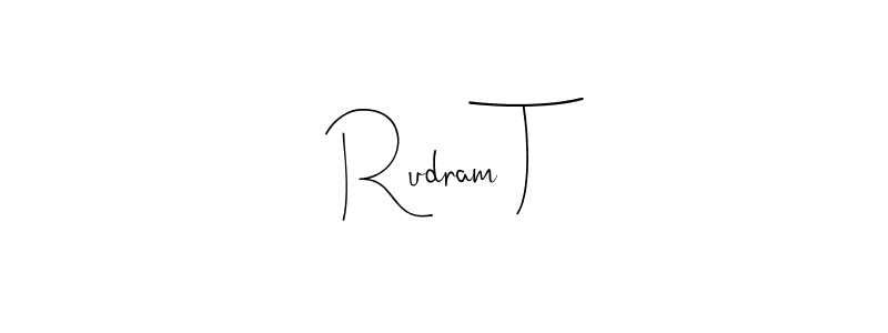 You can use this online signature creator to create a handwritten signature for the name Rudram T. This is the best online autograph maker. Rudram T signature style 4 images and pictures png