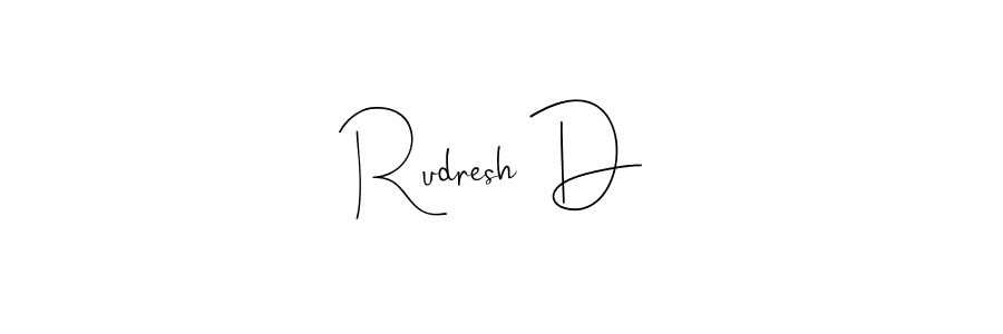 Also You can easily find your signature by using the search form. We will create Rudresh D name handwritten signature images for you free of cost using Andilay-7BmLP sign style. Rudresh D signature style 4 images and pictures png
