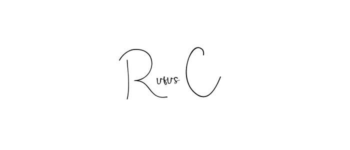 Make a beautiful signature design for name Rufus C. With this signature (Andilay-7BmLP) style, you can create a handwritten signature for free. Rufus C signature style 4 images and pictures png