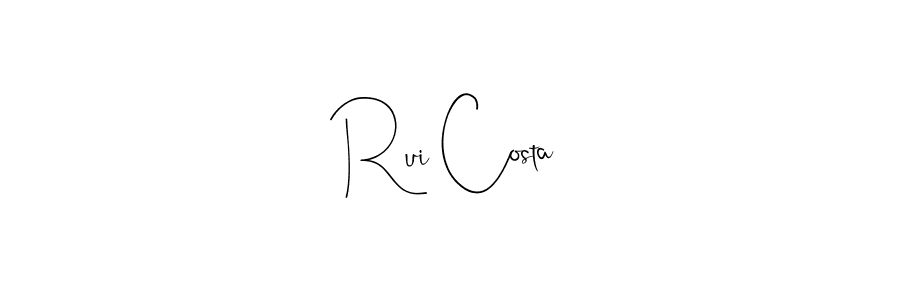 How to make Rui Costa name signature. Use Andilay-7BmLP style for creating short signs online. This is the latest handwritten sign. Rui Costa signature style 4 images and pictures png