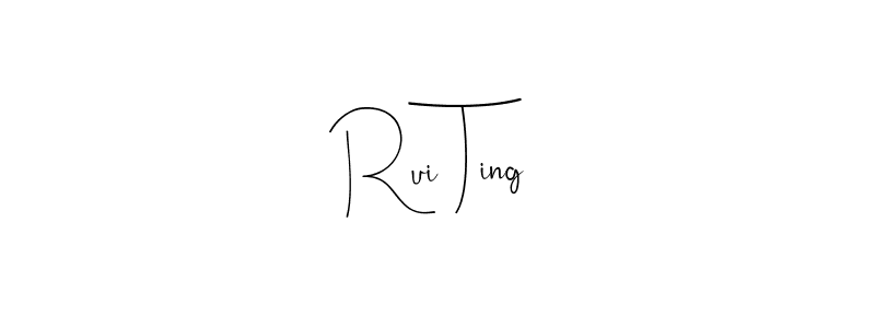 if you are searching for the best signature style for your name Rui Ting. so please give up your signature search. here we have designed multiple signature styles  using Andilay-7BmLP. Rui Ting signature style 4 images and pictures png