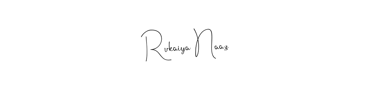 The best way (Andilay-7BmLP) to make a short signature is to pick only two or three words in your name. The name Rukaiya Naaz include a total of six letters. For converting this name. Rukaiya Naaz signature style 4 images and pictures png