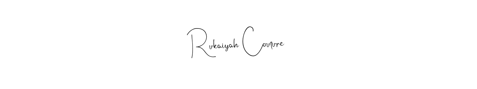 Here are the top 10 professional signature styles for the name Rukaiyah Couture. These are the best autograph styles you can use for your name. Rukaiyah Couture signature style 4 images and pictures png