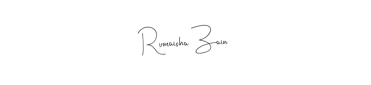 Design your own signature with our free online signature maker. With this signature software, you can create a handwritten (Andilay-7BmLP) signature for name Rumaisha Zain. Rumaisha Zain signature style 4 images and pictures png