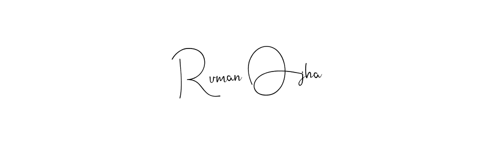 You can use this online signature creator to create a handwritten signature for the name Ruman Ojha. This is the best online autograph maker. Ruman Ojha signature style 4 images and pictures png