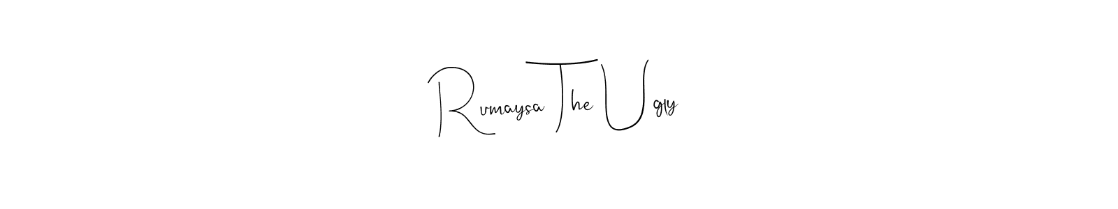 You can use this online signature creator to create a handwritten signature for the name Rumaysa The Ugly. This is the best online autograph maker. Rumaysa The Ugly signature style 4 images and pictures png