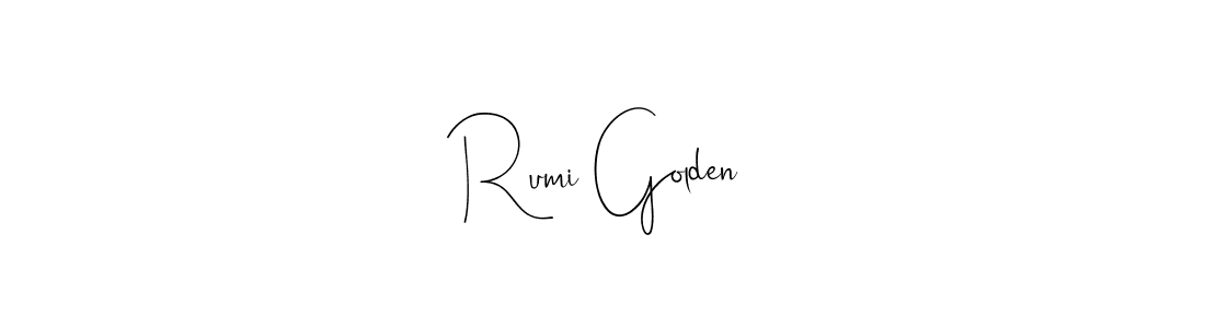 Make a short Rumi Golden signature style. Manage your documents anywhere anytime using Andilay-7BmLP. Create and add eSignatures, submit forms, share and send files easily. Rumi Golden signature style 4 images and pictures png