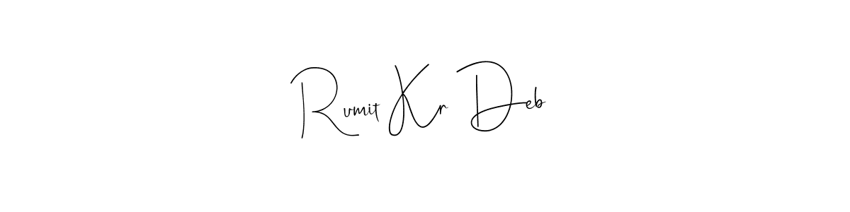 Make a short Rumit Kr Deb signature style. Manage your documents anywhere anytime using Andilay-7BmLP. Create and add eSignatures, submit forms, share and send files easily. Rumit Kr Deb signature style 4 images and pictures png