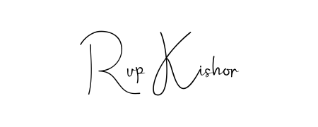 Create an unforgettable impression when signing with Rup Kishor name styled in Andilay-7BmLP typography. 100% free online generator. Rup Kishor signature style 4 images and pictures png