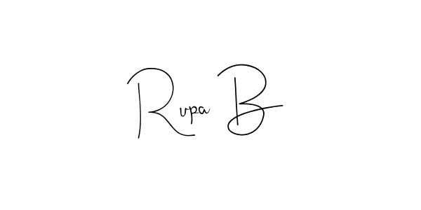It looks lik you need a new signature style for name Rupa B. Design unique handwritten (Andilay-7BmLP) signature with our free signature maker in just a few clicks. Rupa B signature style 4 images and pictures png
